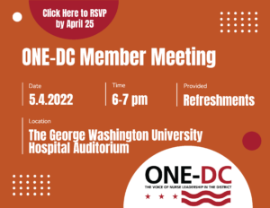 Postcard of ONE DC Membership Meeting Details